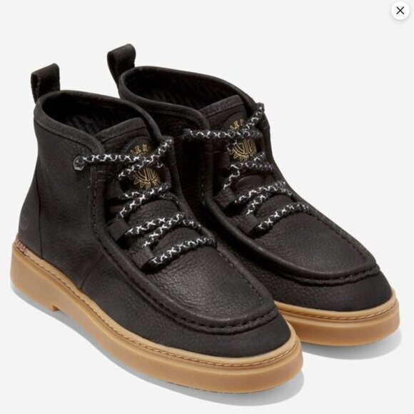Cole Haan Women's 7.5 B All Day Summit Chukka Bootie Black Boots - Picture 1 of 15